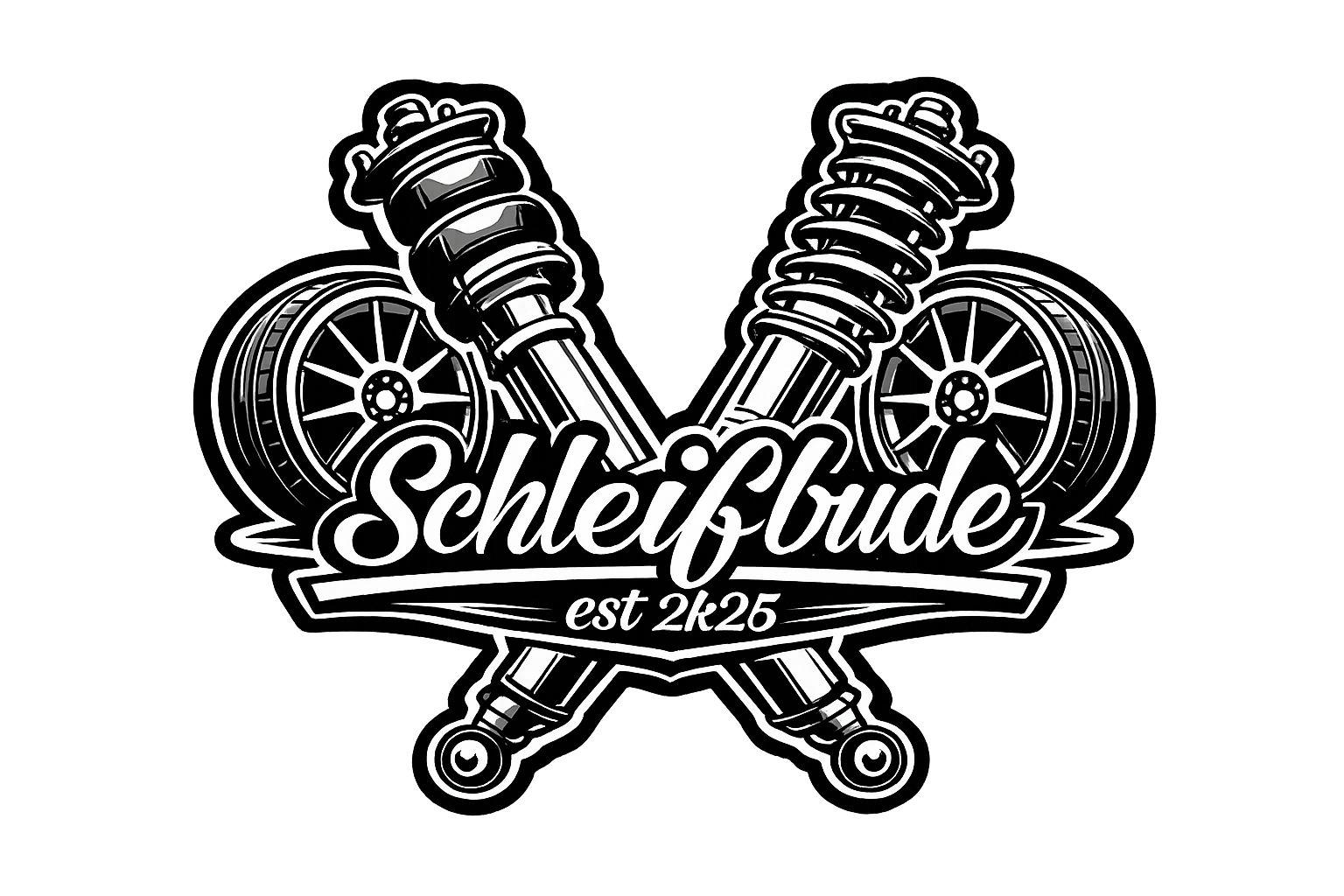 Auto-Aufkleber: Motiv "Schleifbude v2" | Heckscheibe