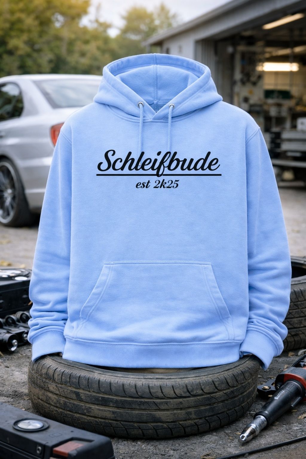 Hoodie: Motiv "Schleifbude" (Farbe) | Unisex, verschiedene Farben