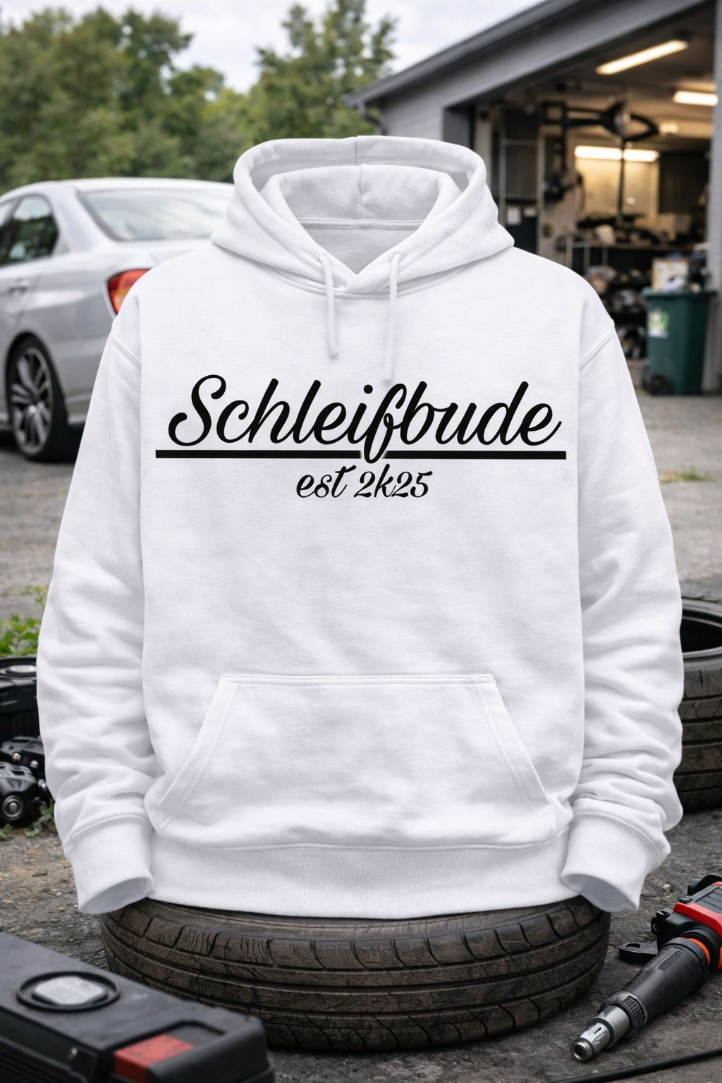 Hoodie: Motiv "Schleifbude" | Unisex, verschiedene Farben