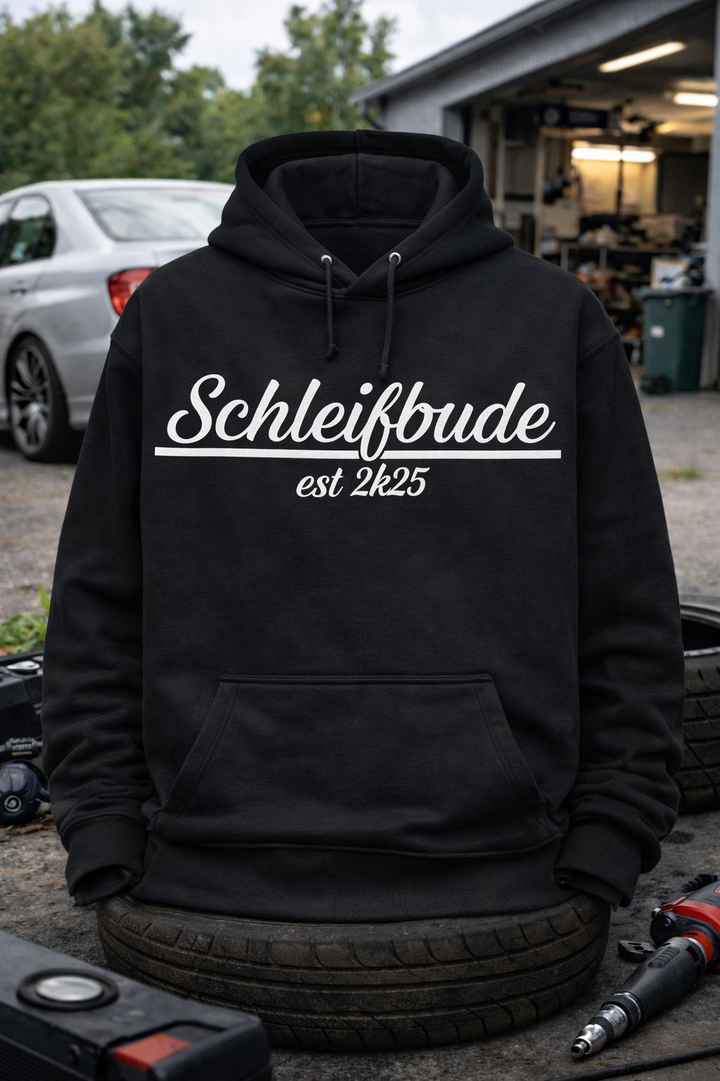 Hoodie: Motiv "Schleifbude" | Unisex, verschiedene Farben