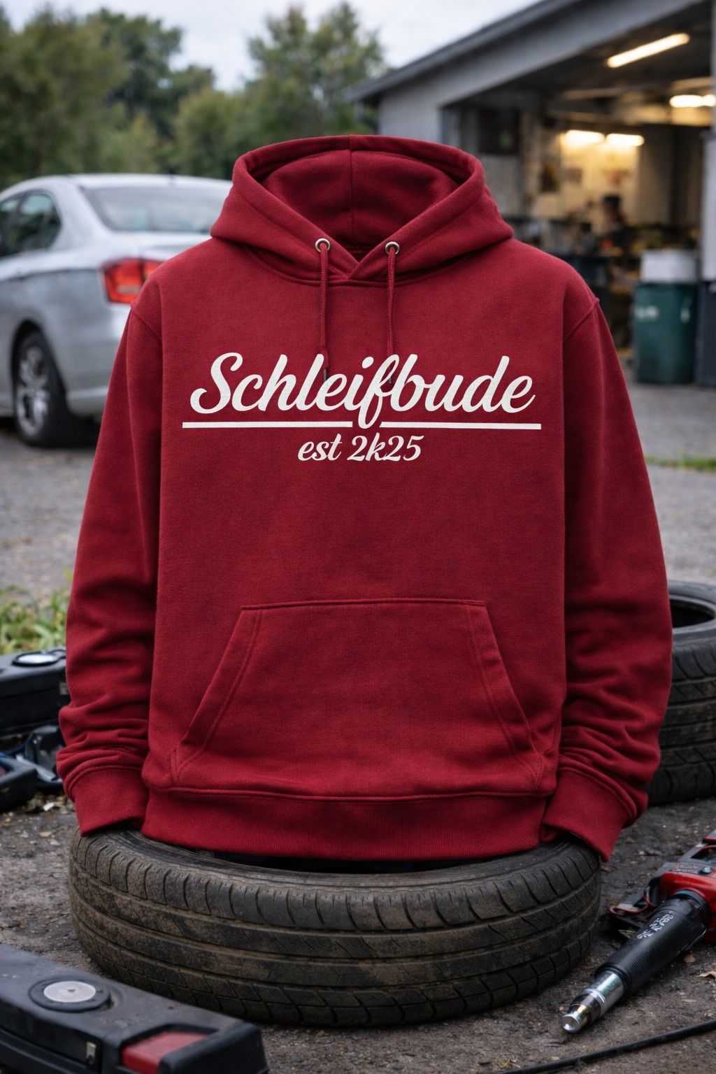 Hoodie: Motiv "Schleifbude" (Farbe) | Unisex, verschiedene Farben