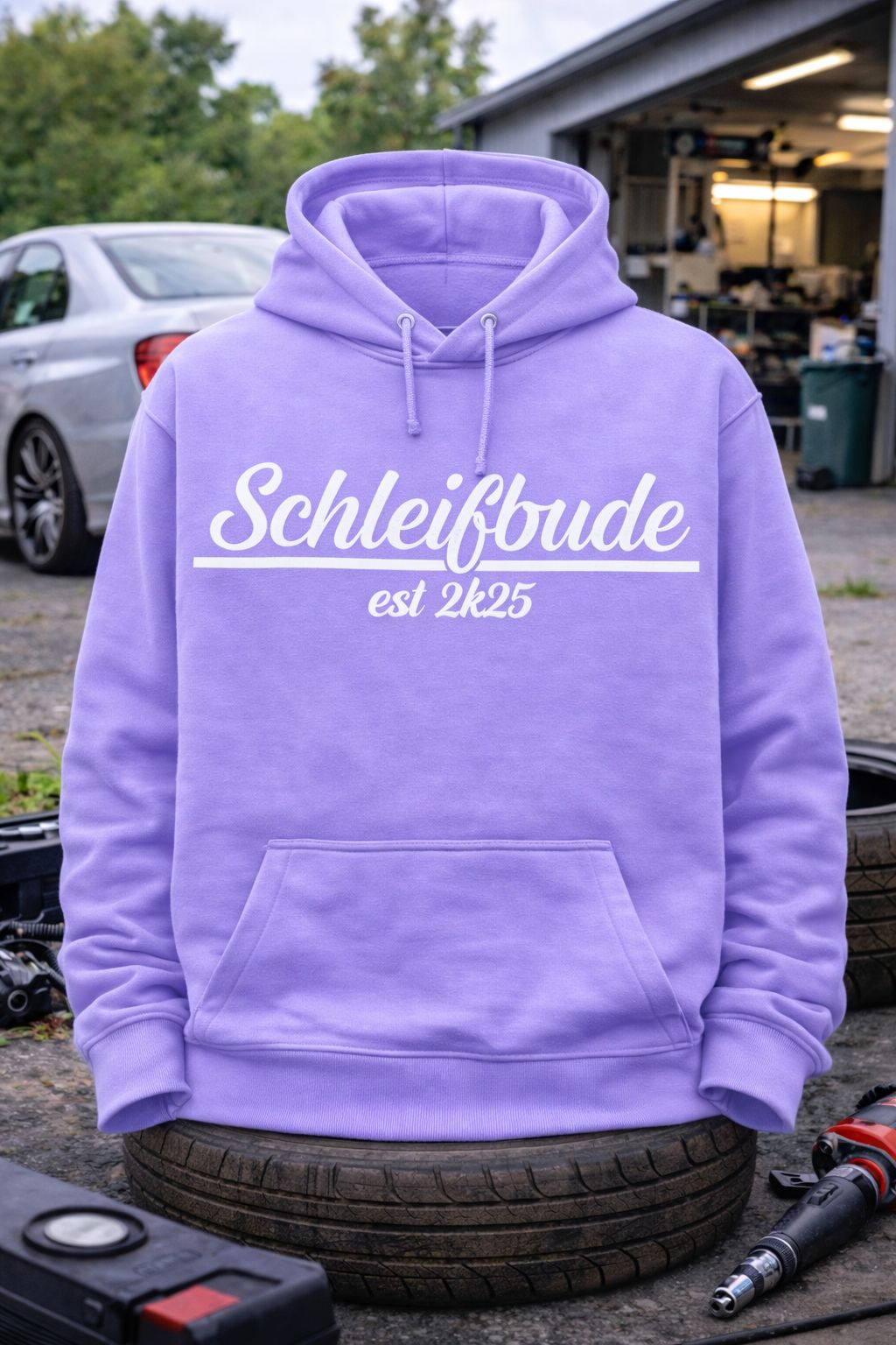 Hoodie: Motiv "Schleifbude" (Farbe) | Unisex, verschiedene Farben