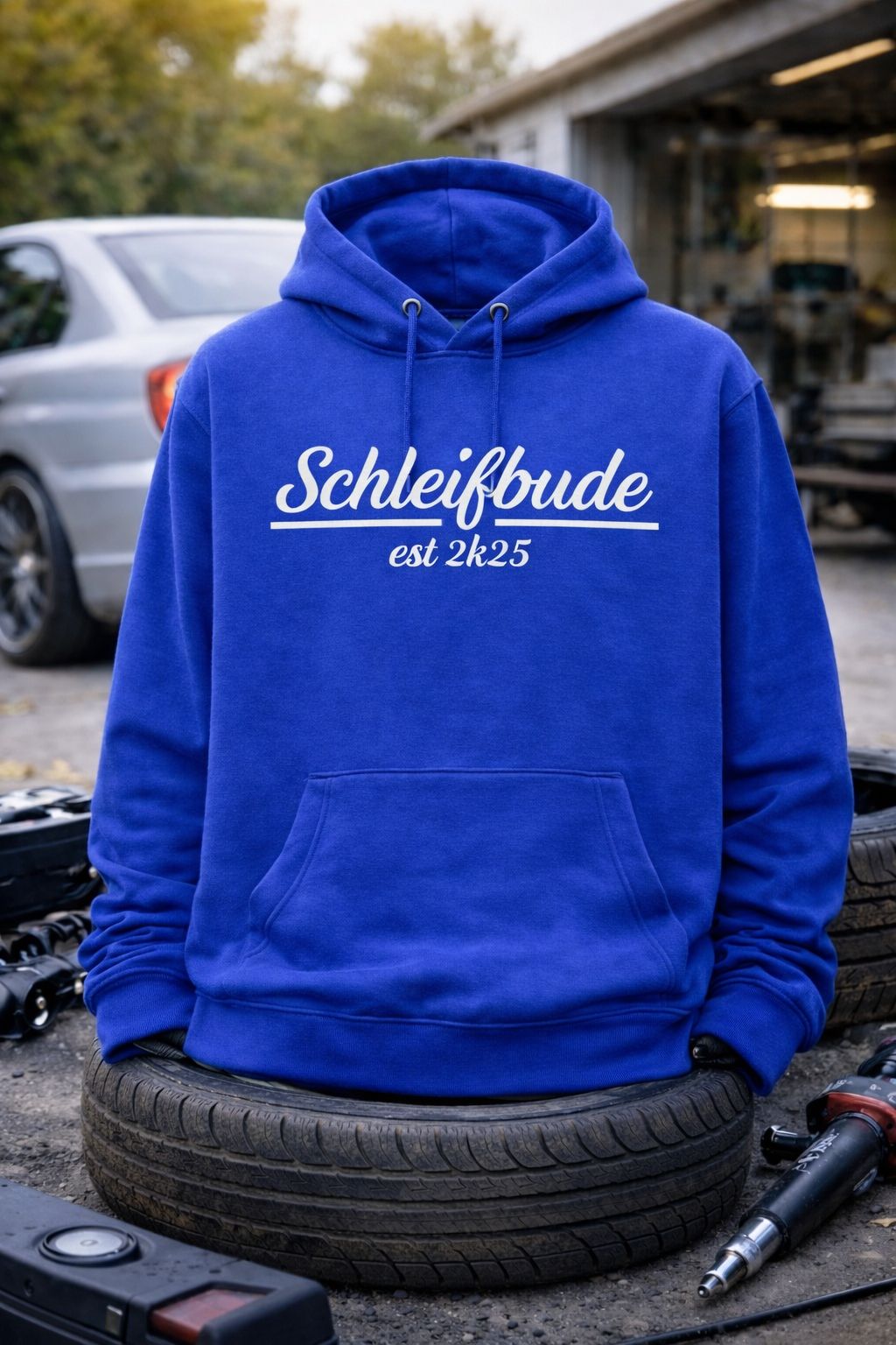 Hoodie: Motiv "Schleifbude" (Farbe) | Unisex, verschiedene Farben