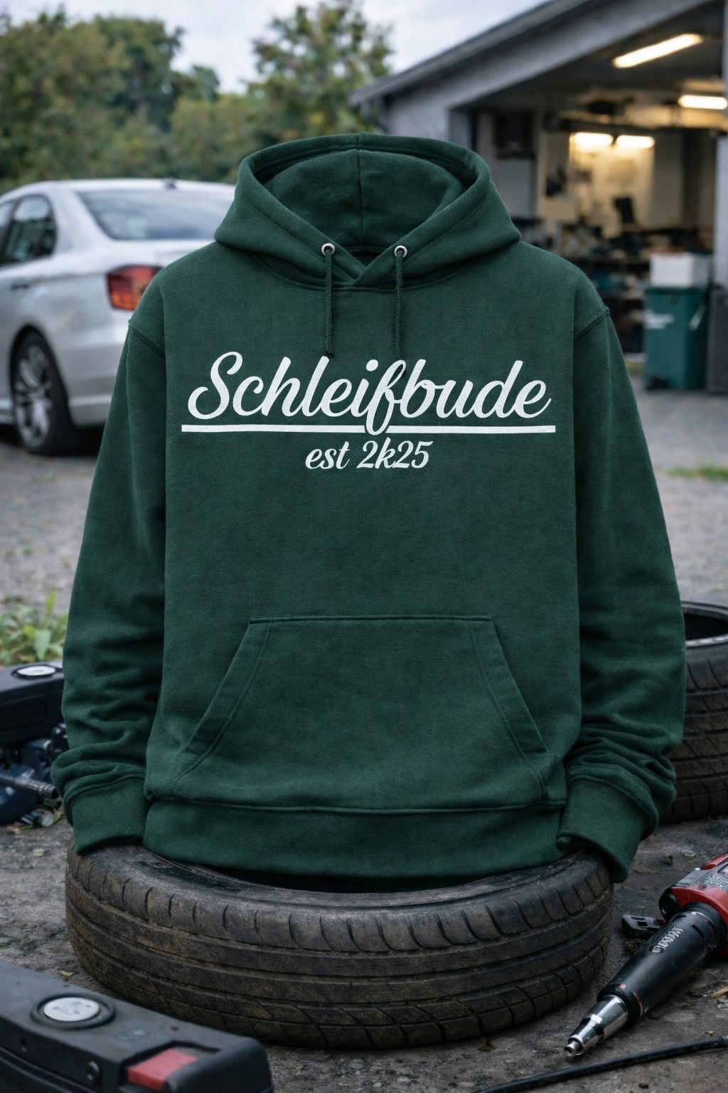 Hoodie: Motiv "Schleifbude" (Farbe) | Unisex, verschiedene Farben