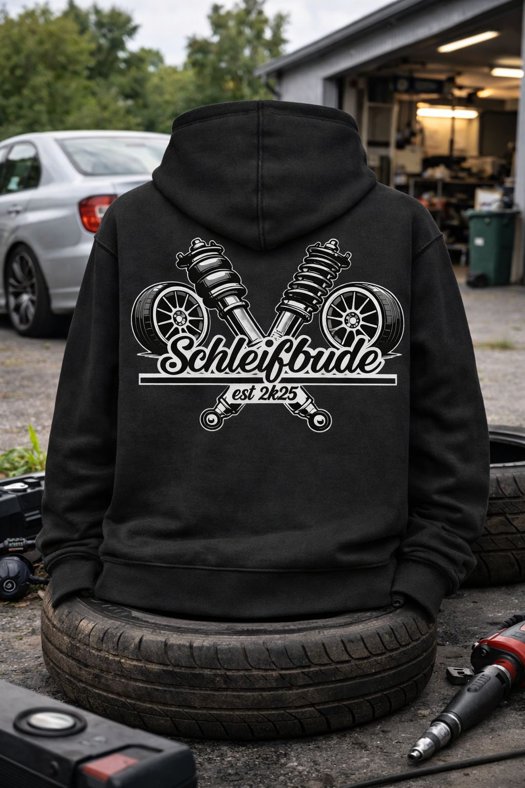Hoodie: Motiv "Schleifbude" | Unisex, verschiedene Farben