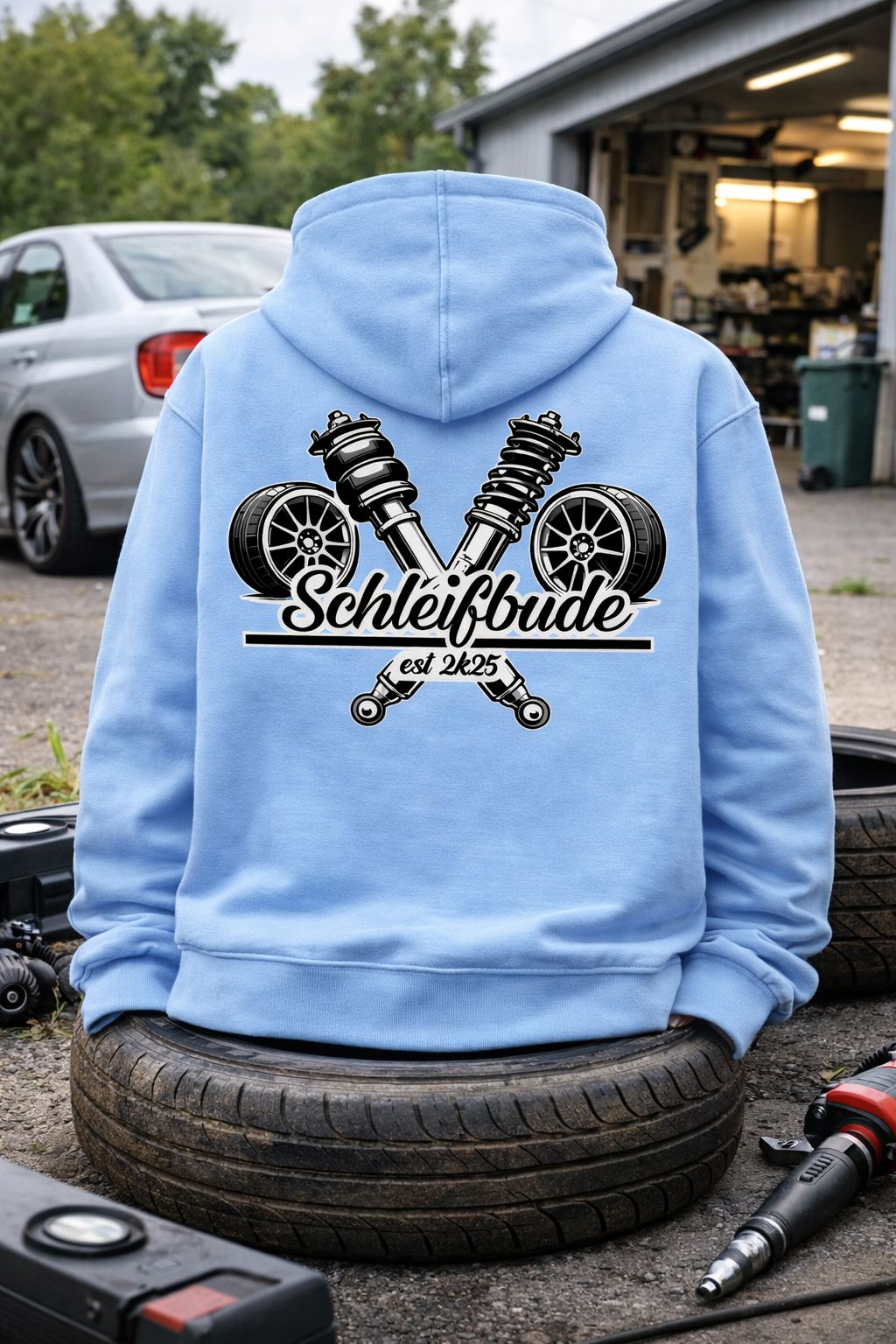 Hoodie: Motiv "Schleifbude" (Farbe) | Unisex, verschiedene Farben