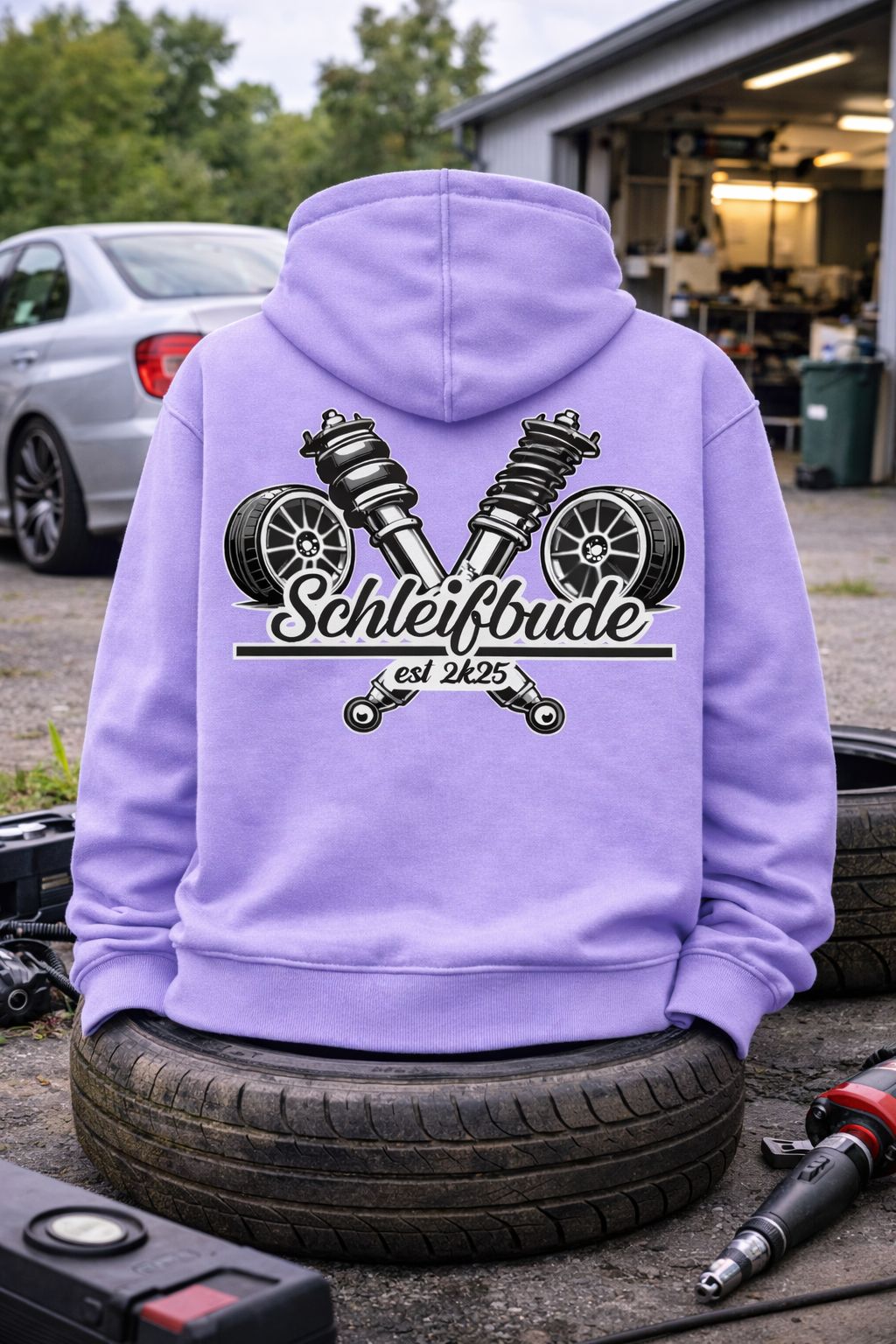 Hoodie: Motiv "Schleifbude" (Farbe) | Unisex, verschiedene Farben
