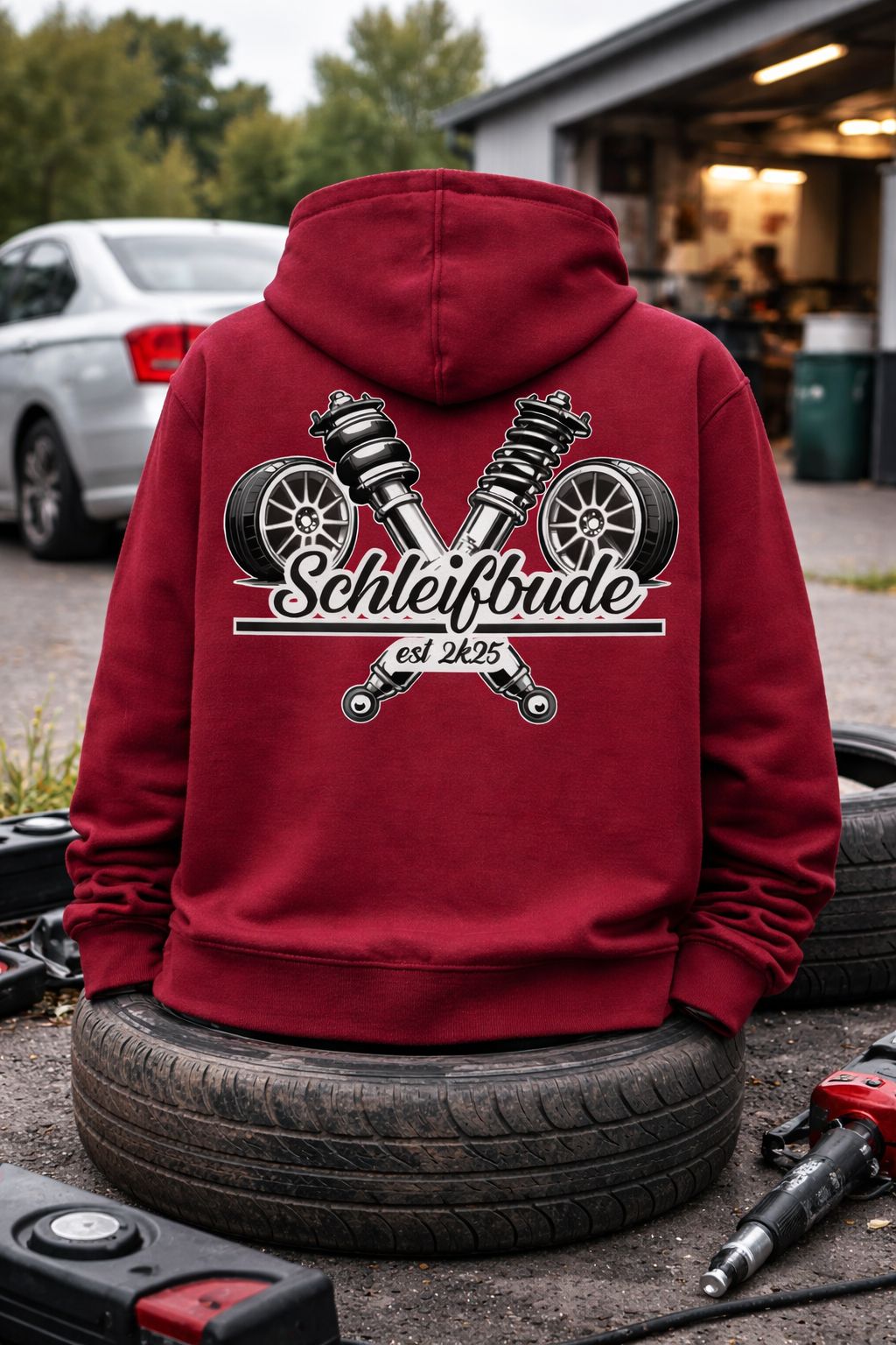 Hoodie: Motiv "Schleifbude" (Farbe) | Unisex, verschiedene Farben