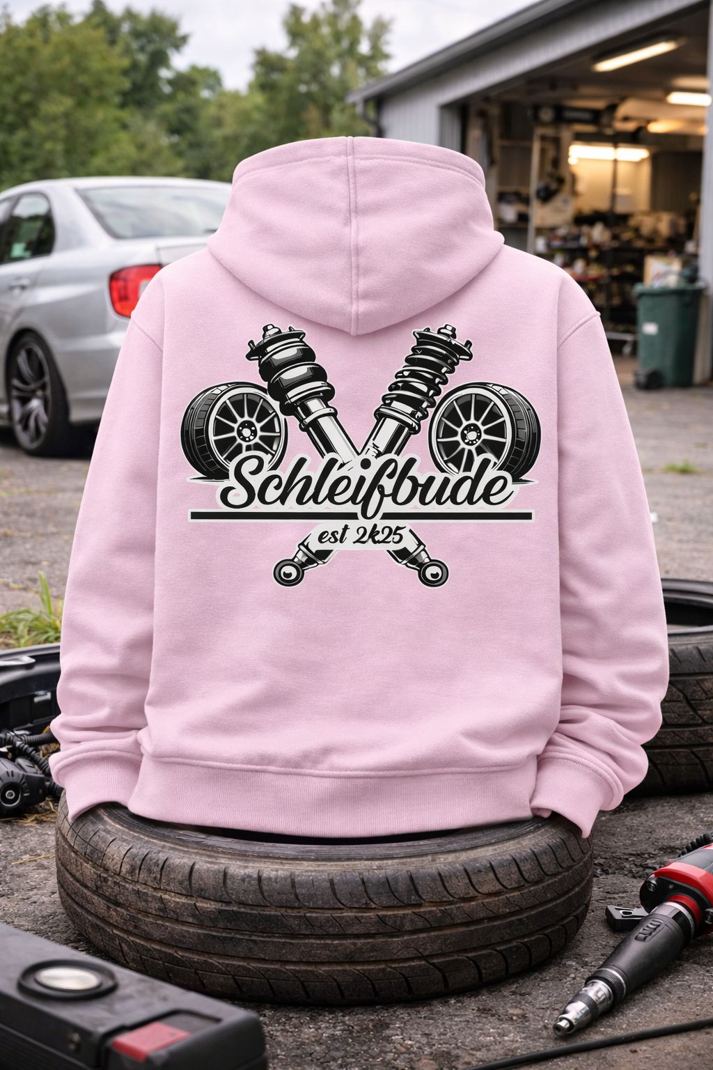 Hoodie: Motiv "Schleifbude" (Farbe) | Unisex, verschiedene Farben