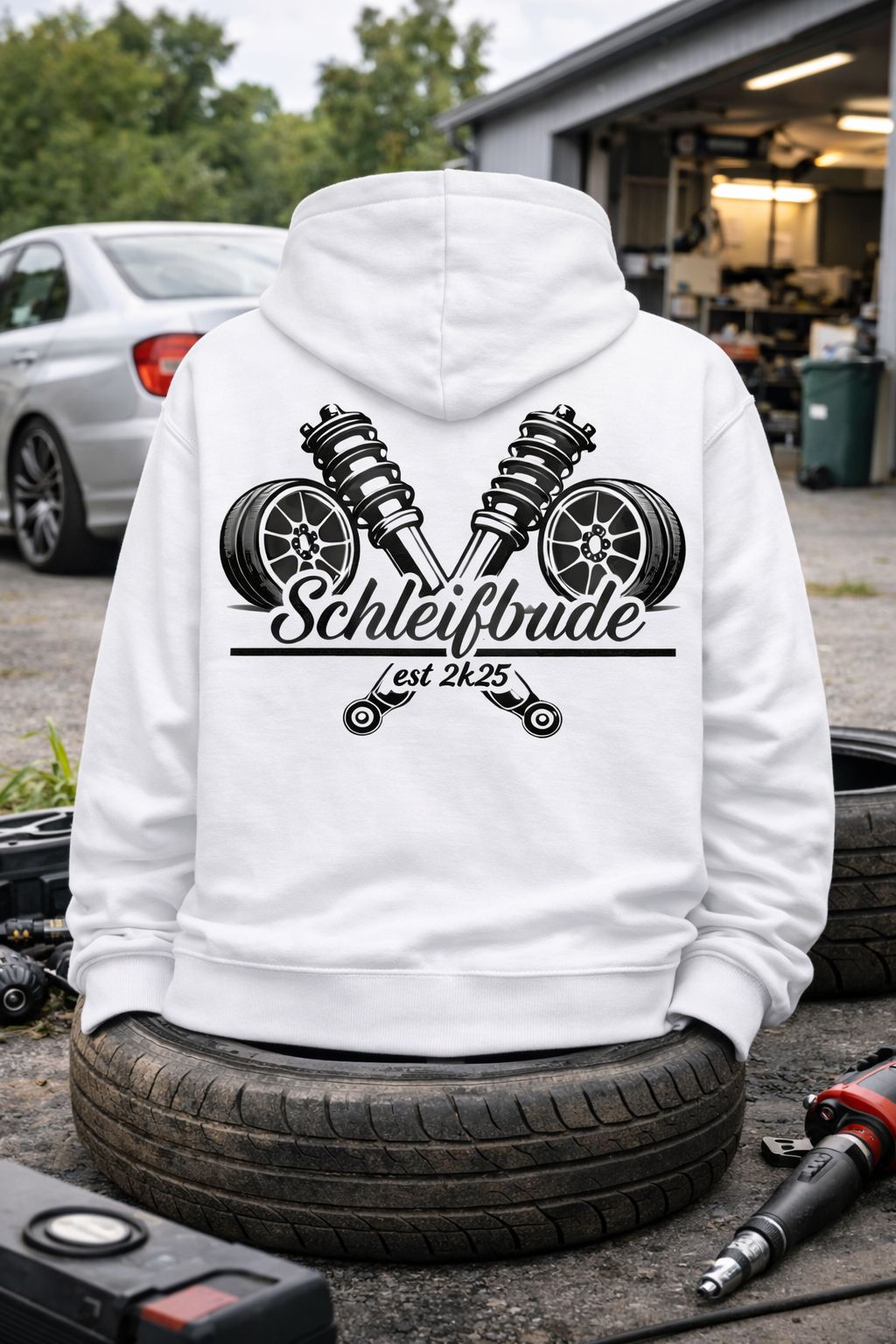 Hoodie: Motiv "Schleifbude" | Unisex, verschiedene Farben