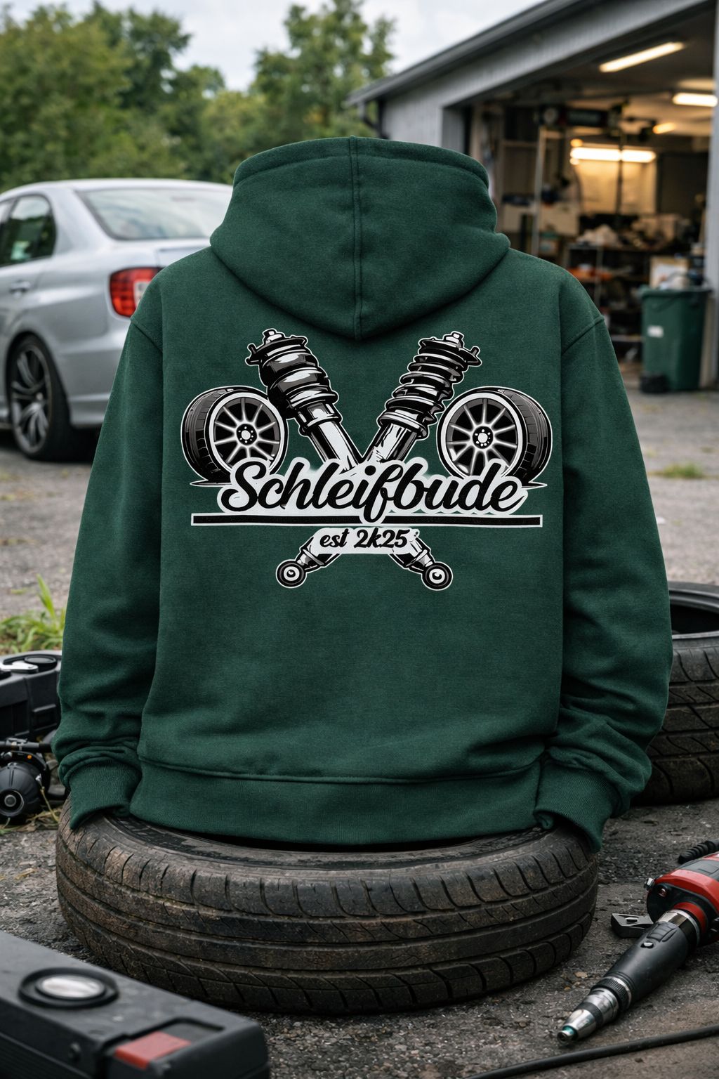 Hoodie: Motiv "Schleifbude" (Farbe) | Unisex, verschiedene Farben