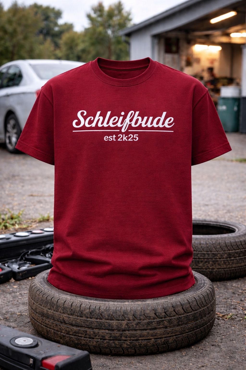 T-Shirt: Motiv "Schleifbude" (Farbe) | Unisex, verschiedene Farben