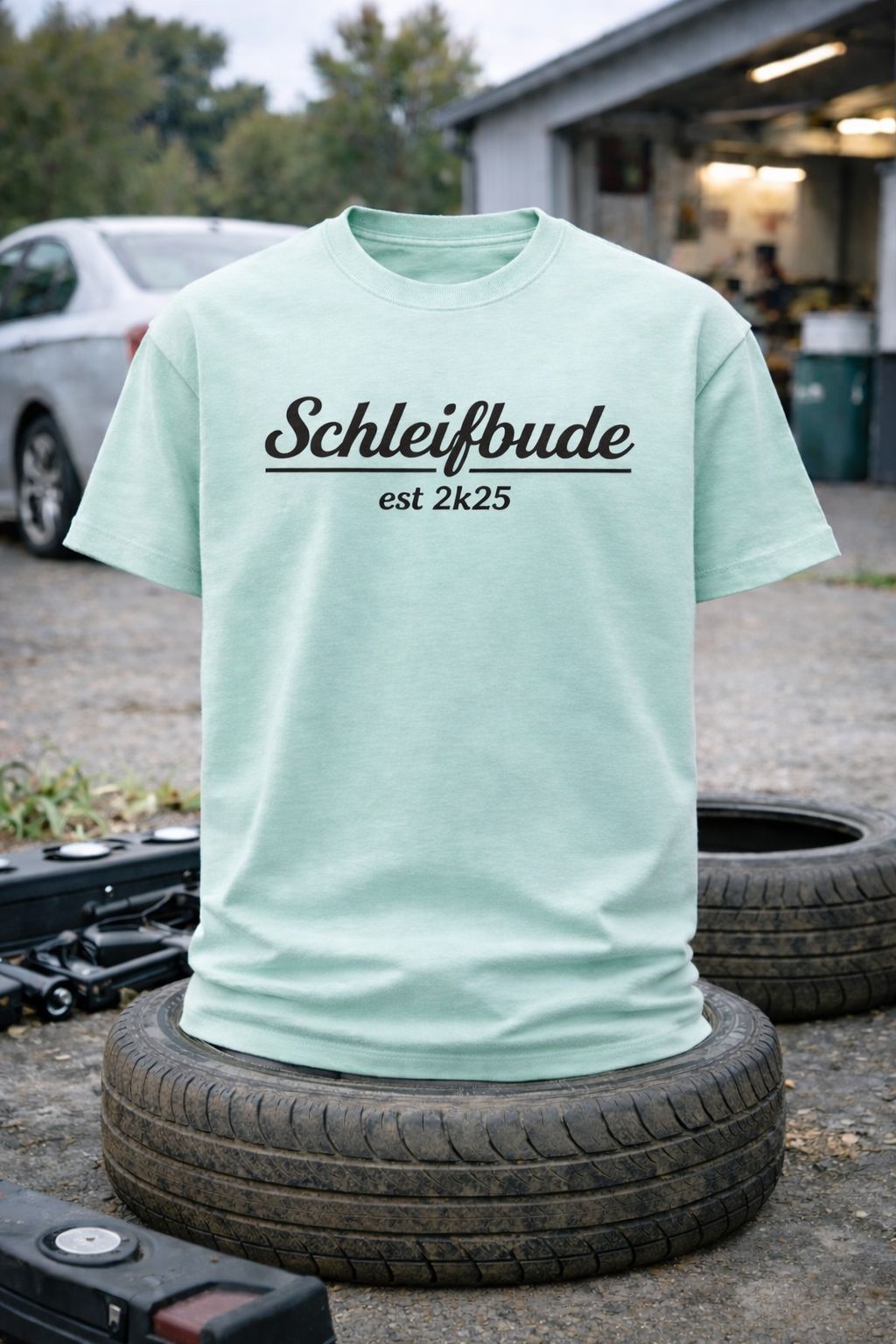 T-Shirt: Motiv "Schleifbude" (Farbe) | Unisex, verschiedene Farben