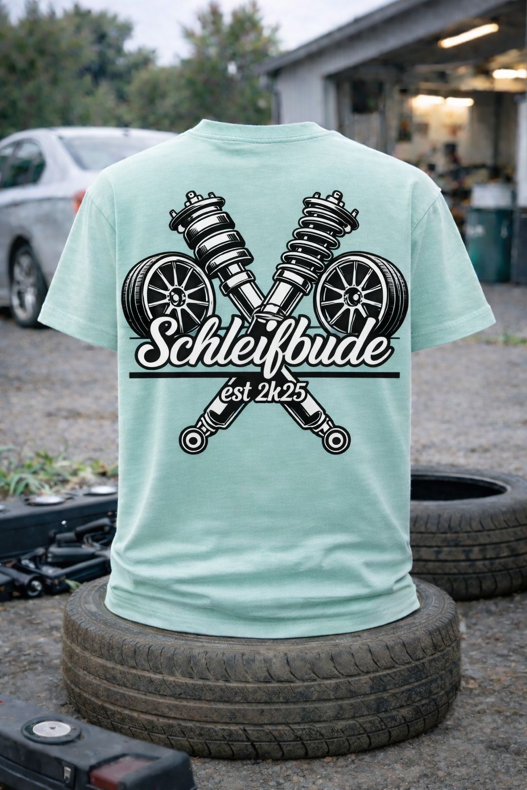 T-Shirt: Motiv "Schleifbude" (Farbe) | Unisex, verschiedene Farben