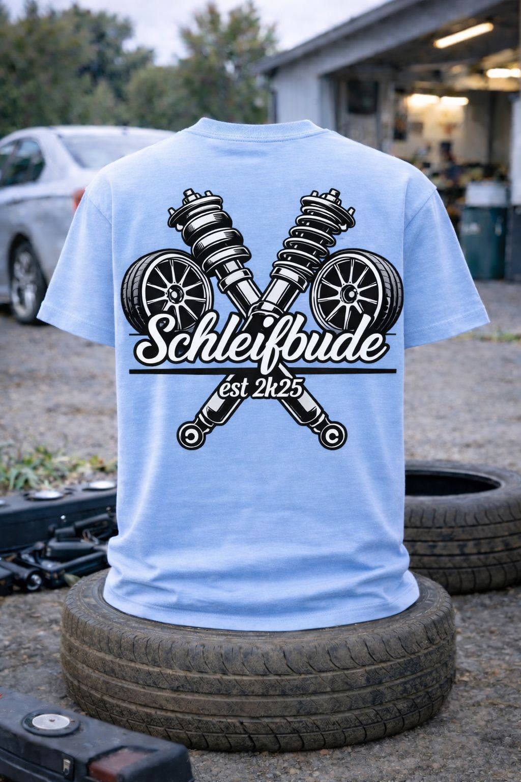 T-Shirt: Motiv "Schleifbude" (Farbe) | Unisex, verschiedene Farben