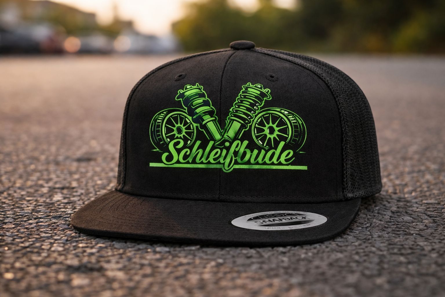 Baseballcap: Motiv "Schleifbude v2" | Unisex, verschiedene Farben