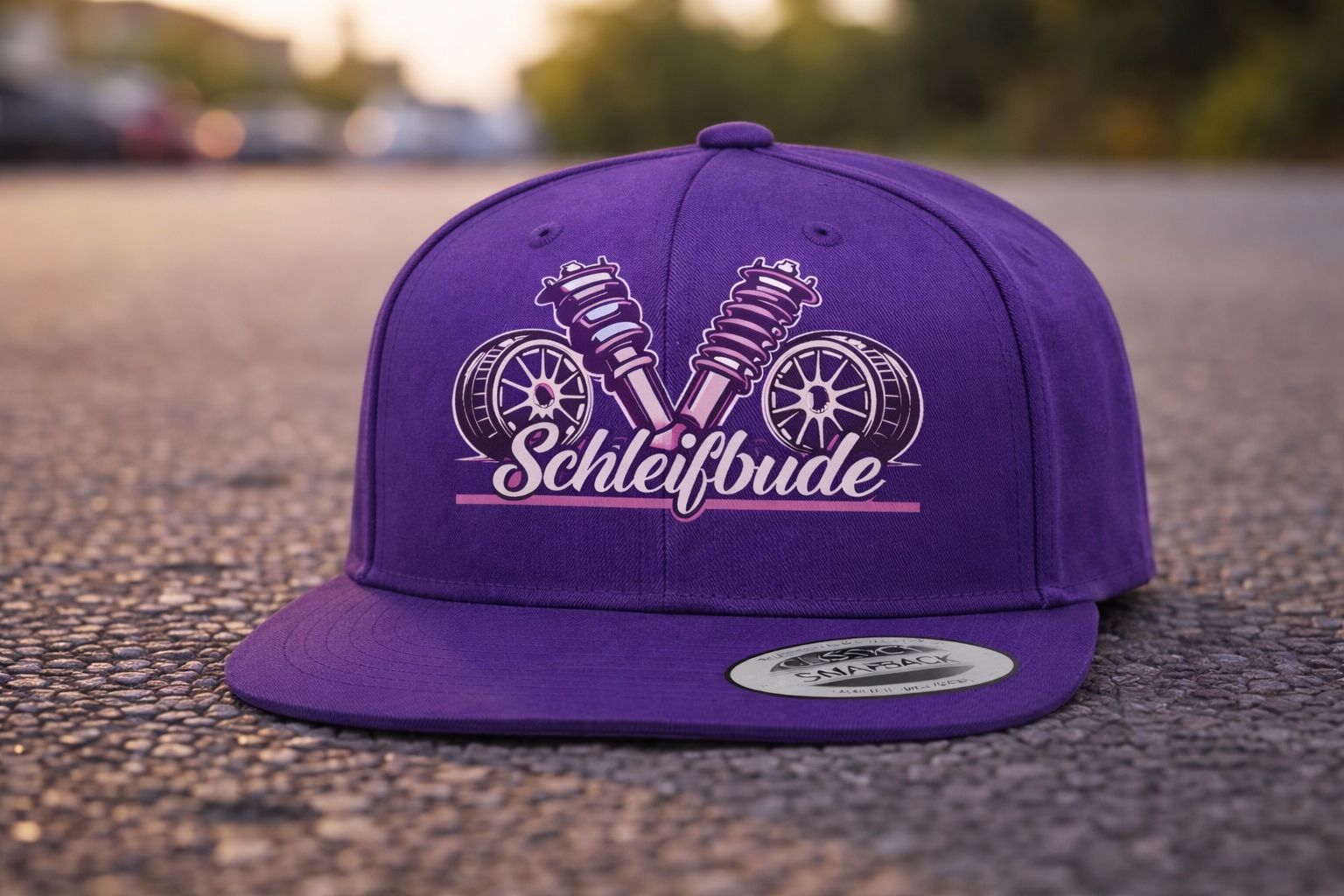 Baseballcap: Motiv "Schleifbude v2" (Farbe) | Unisex, verschiedene Farben