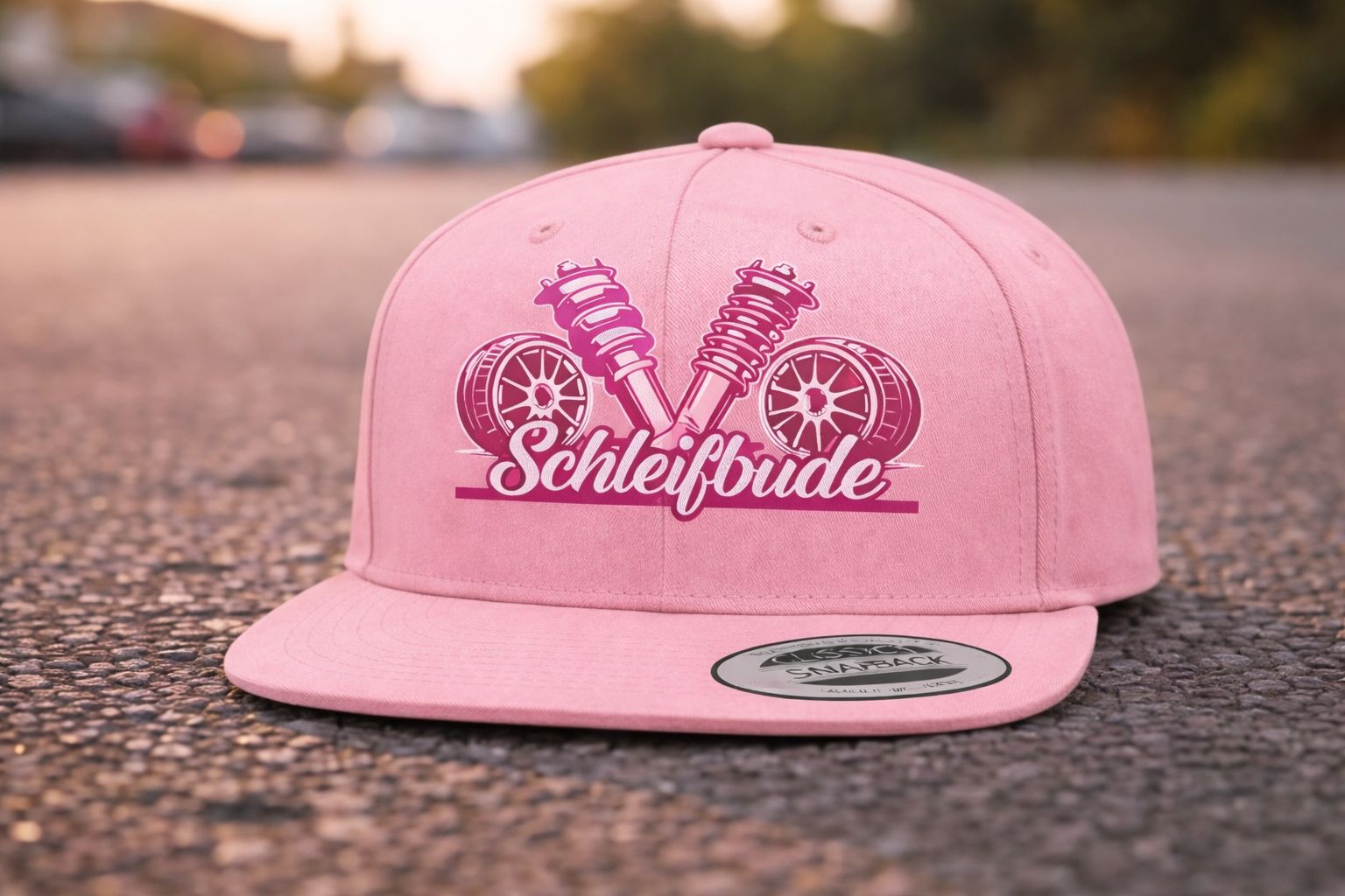 Baseballcap: Motiv "Schleifbude v2" (Farbe) | Unisex, verschiedene Farben