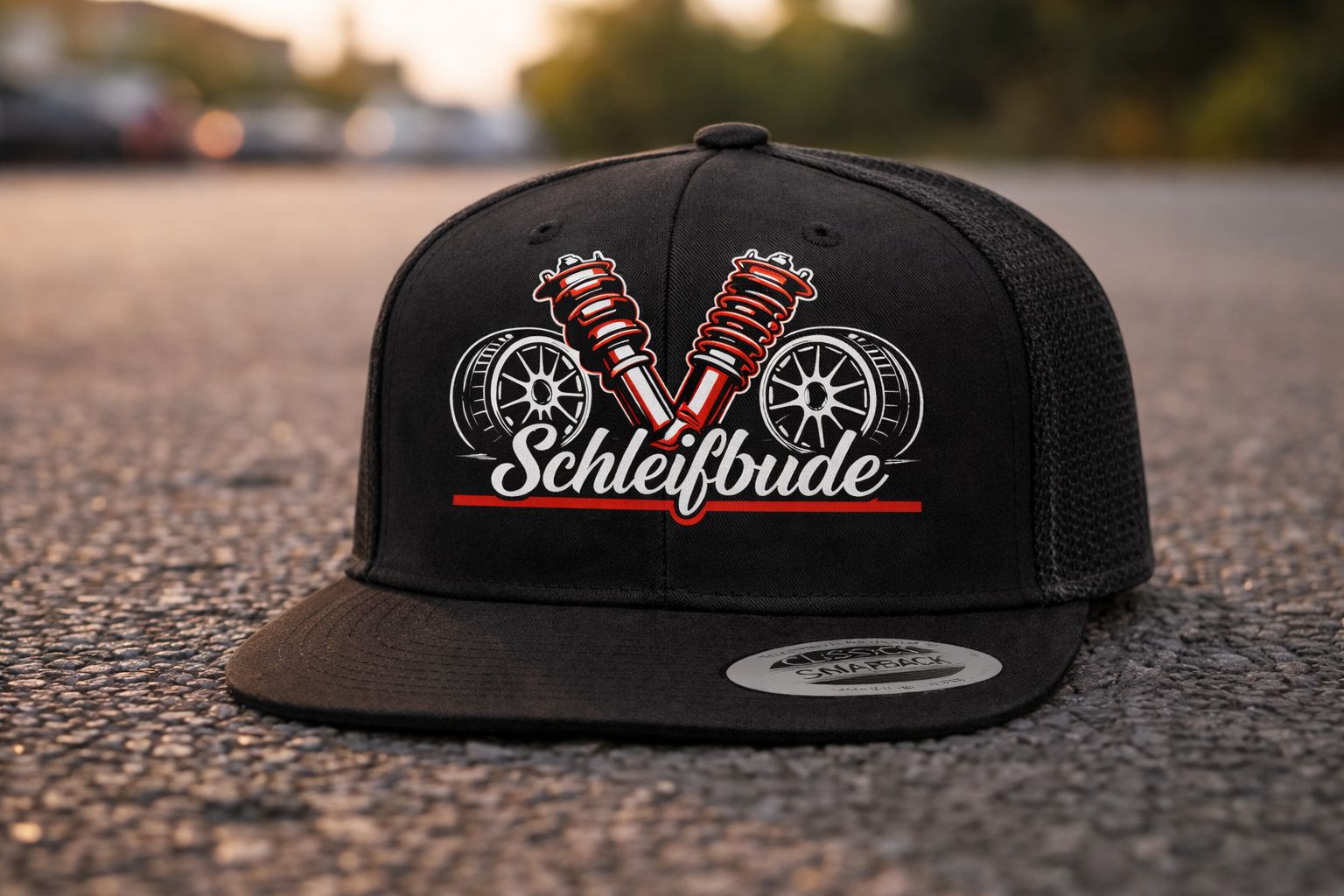 Baseballcap: Motiv "Schleifbude v2" | Unisex, verschiedene Farben