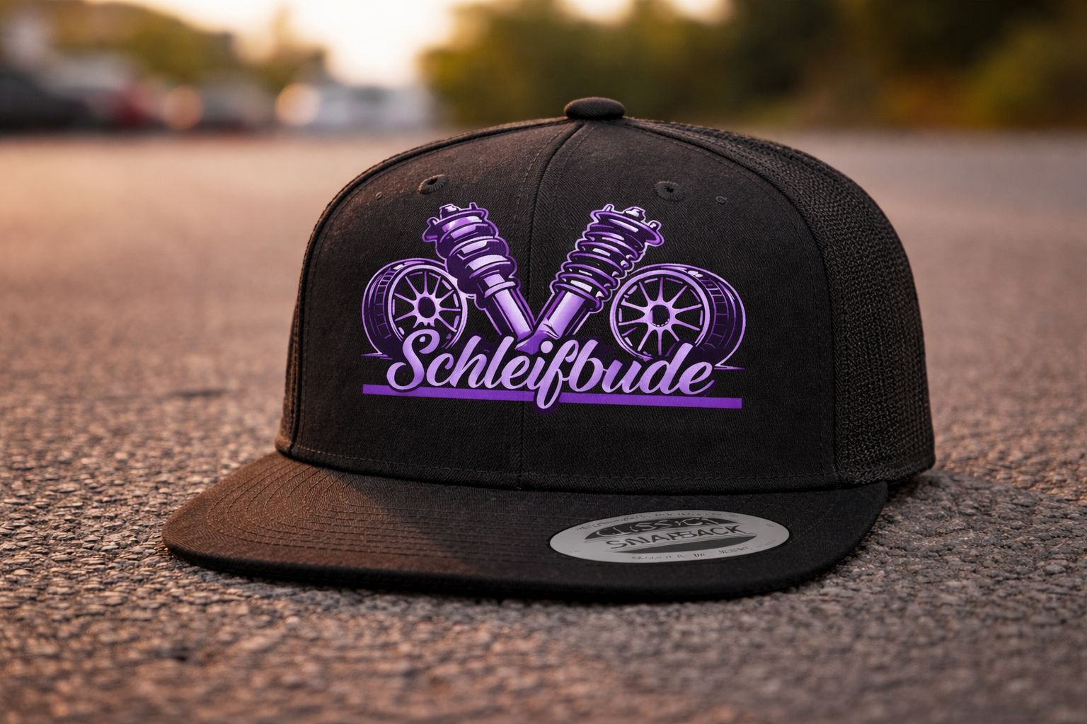 Baseballcap: Motiv "Schleifbude v2" | Unisex, verschiedene Farben
